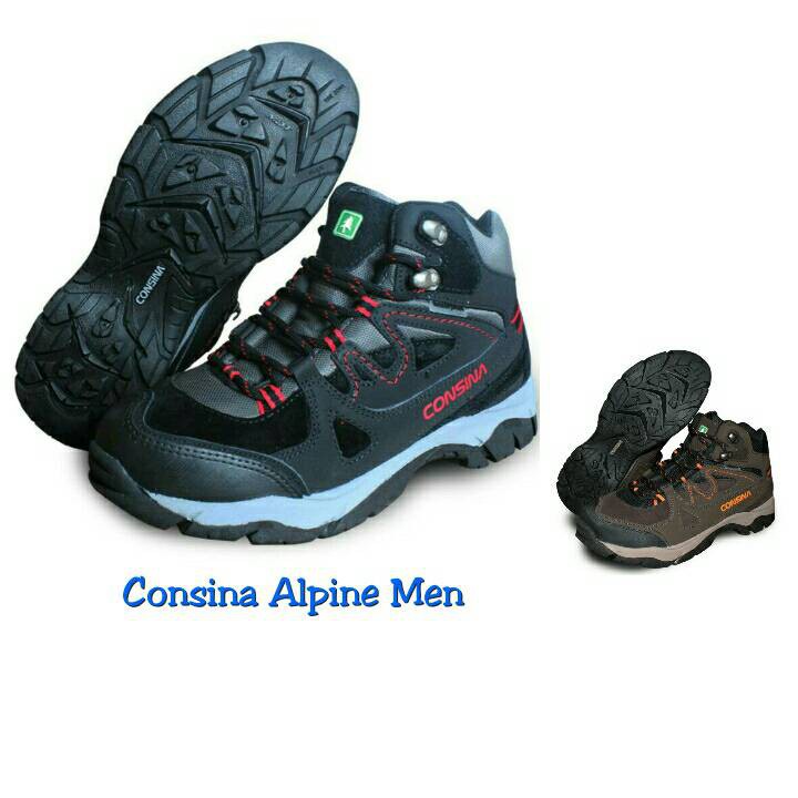 PRELOVED - Sepatu Gunung Wanita Sepatu Tracking Bekas - Consina Alpine Black Size 38