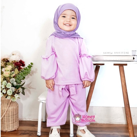 Setelan One Set Anak Perempuan Babyterry Premium / Alika Set by Honeyblossom 0-5 Thn