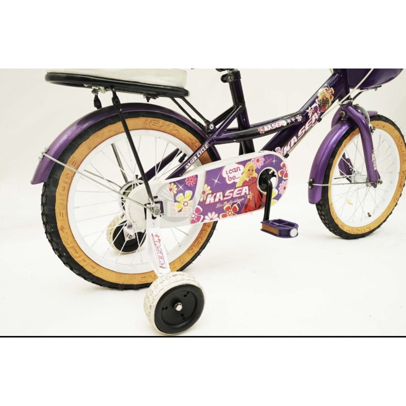 Sepeda Anak BMX Kasea Barbie 16 inch Cewek Perempuan roda 4 samping ungu wanita bisa COD NEW kredit-2