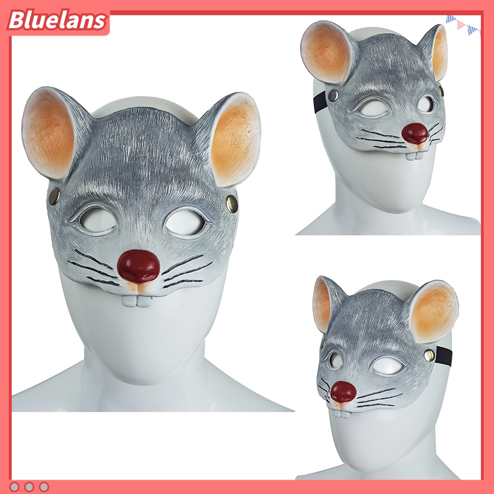 Topeng Setengah Wajah Bentuk Tikus Untuk Cosplay Halloween