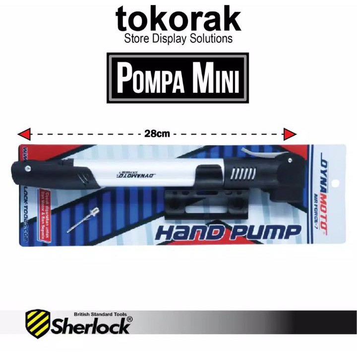 POMPA BAN DYNAMOTO SHERLOCK POMPA TANGAN POMPA BAN SEPEDA MOTOR