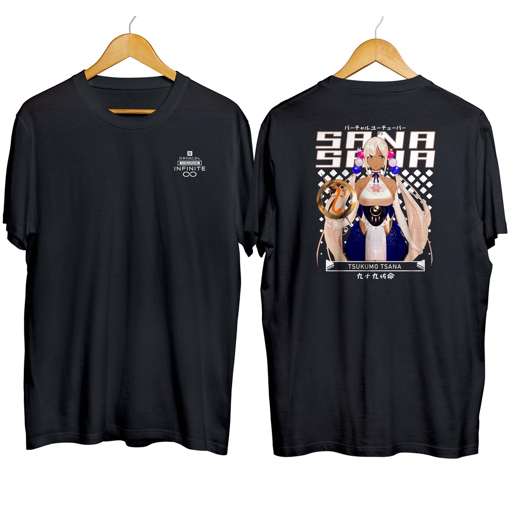 Kaos distro infinite anime vtuber TSUKUMO TSANA - HOLOLIVE EN 100% combed 30s