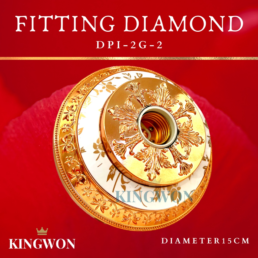 FITTING LAMPU PLAFON HIAS DIAMOND DPI 2G 2 KINGWON E27