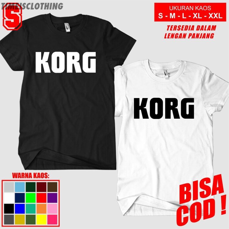 Kaos Baju Piano Keyboard Korg TIC