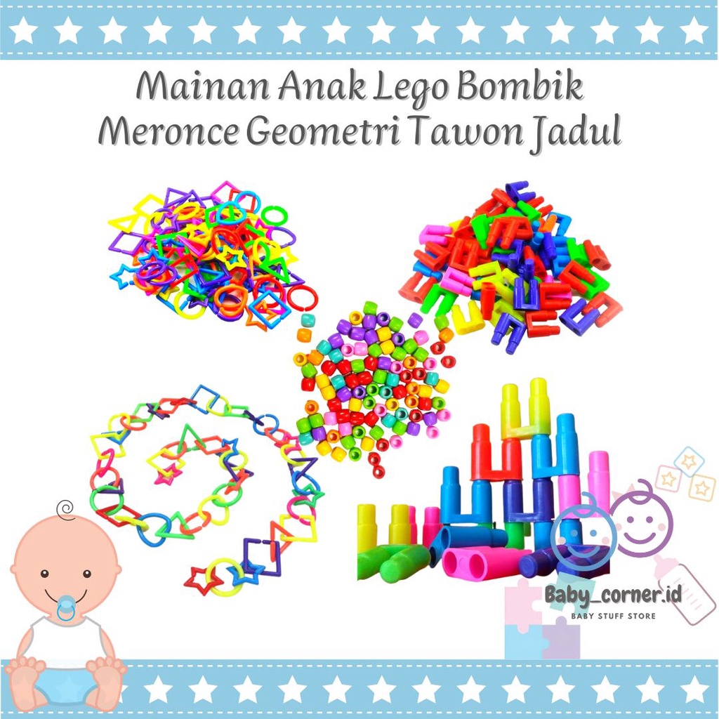 Mainan Anak Bombik Meronce Geometri sarang Tawon Jadul | Sensori Edukasi Anak