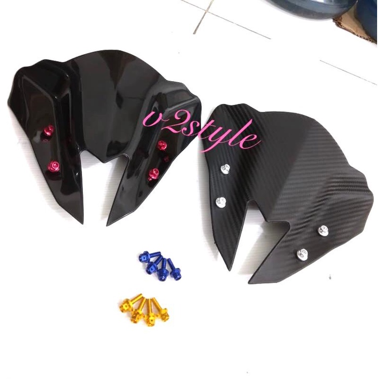 PAKET VISOR AEROX 155 PLUS BAUT VISOR CNC PENDEK 2CM SET 4 BIJI WARNA VARIASI MERAH BIRU GOLD SILVER MERAH SET WINSHIELD YAMAHA AEROX BARU AEROX LAMA AEROX CONNECTED WINSIL AEROX 155 VISOR WINDSHIELD MODEL TRANSFORMER UNTUK AEROX 155 ALL NEW CONNECTED