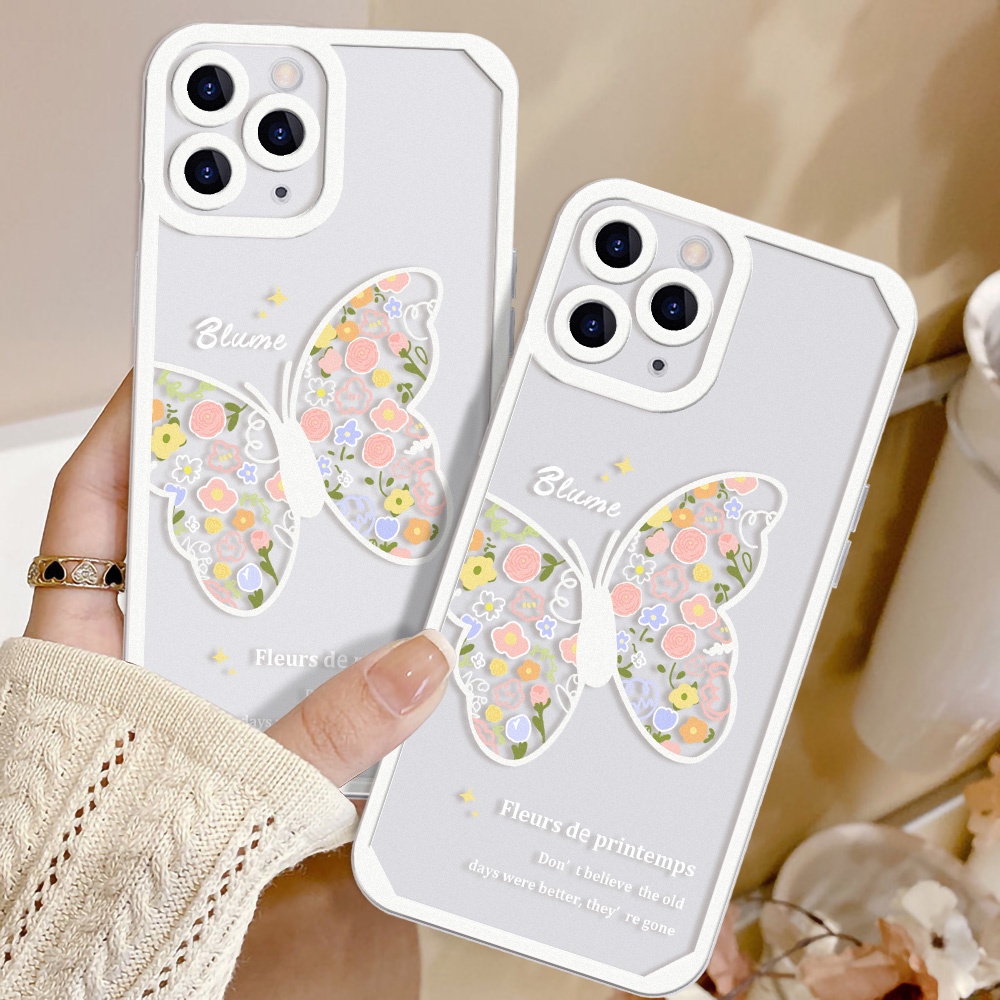 Soft Case TPU Motif Kupu-Kupu Untuk OPPO A9 2020 A5 A15 A16 A5S A3S A7 A12 A12S A12E A53S A93 A95 A94 A5 A11X A32 A33 A74 A56