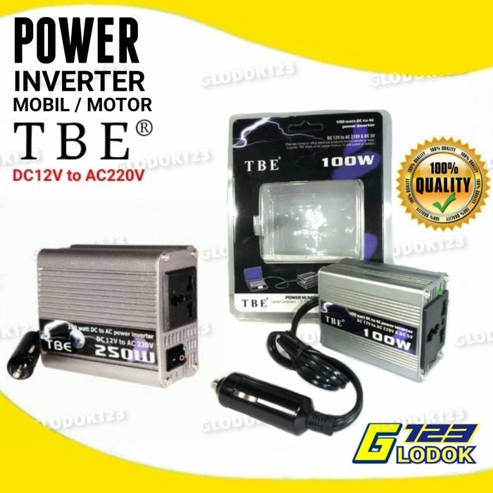 TBE Power Inverter DC 12V To AC 220V 100 150 200 250 Watt Mobil Motor