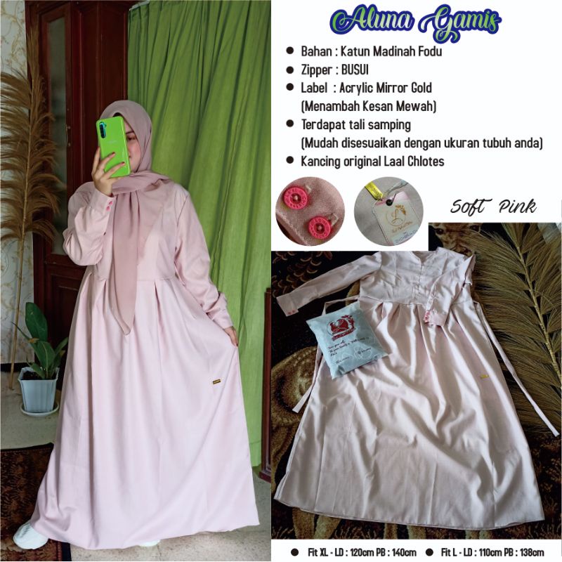 Gamis Jubah Wanita Remaja Premium Viral Jumbo Terbaru 2022 Katun Madina Fodu