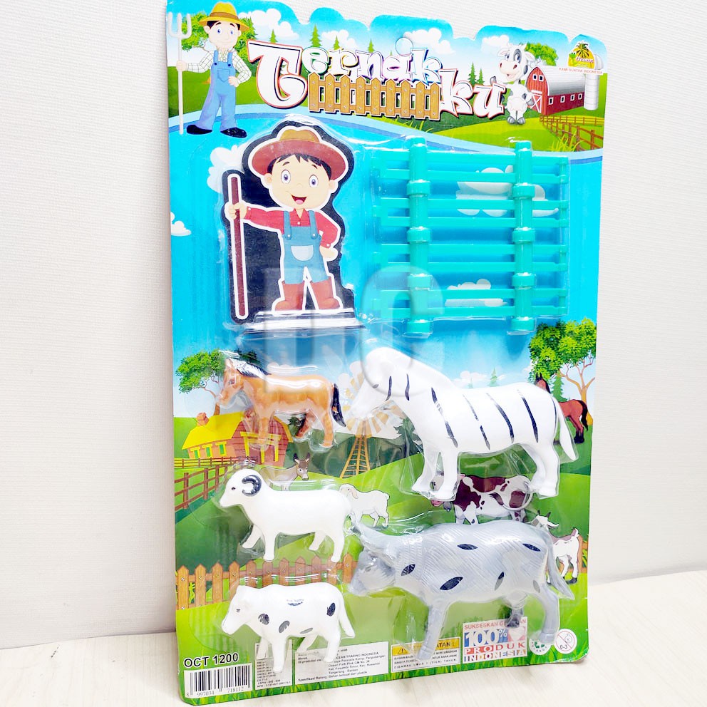 Mainan Anak hewan ternak karet Terbaru SNI - mainan binatang ternak karet - Mainan Anak Ternakku – M