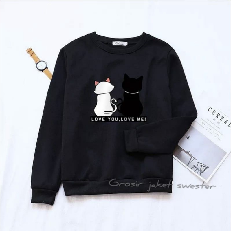 JAKET SWEATER CREWNECK (LOVE YOU,LOVE ME)