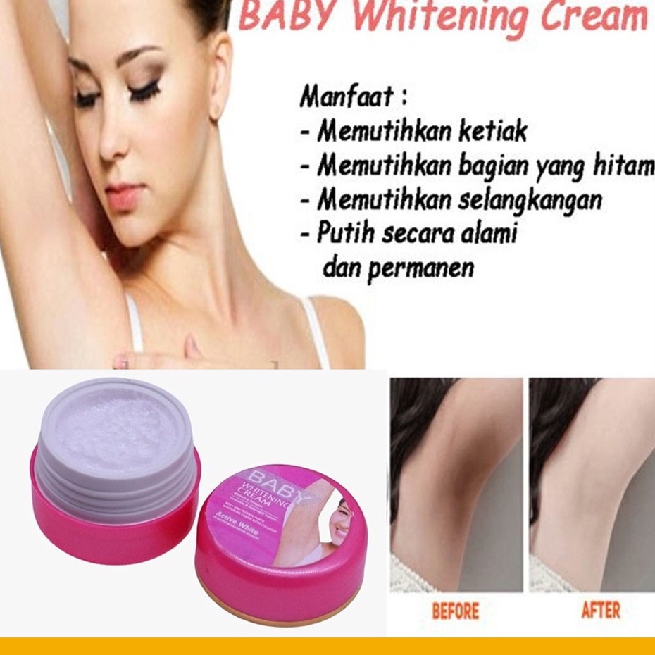 BABY WHITENING Baby Cream Pemutih Ketiak Leher Putih Bersih Penghilang bau Badan