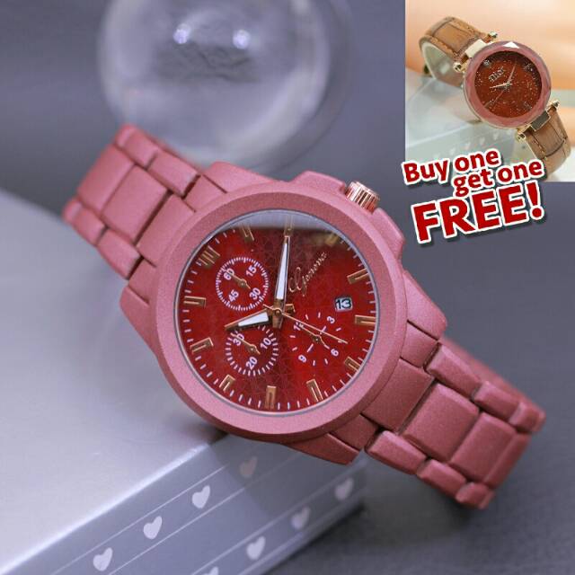 Jam tangan Geneva free jam kulit