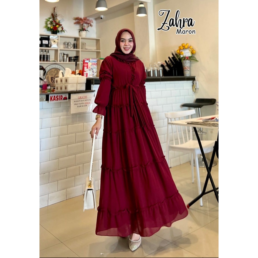 GAMIS PESTA KONDANGAN POLOS ZAHRA