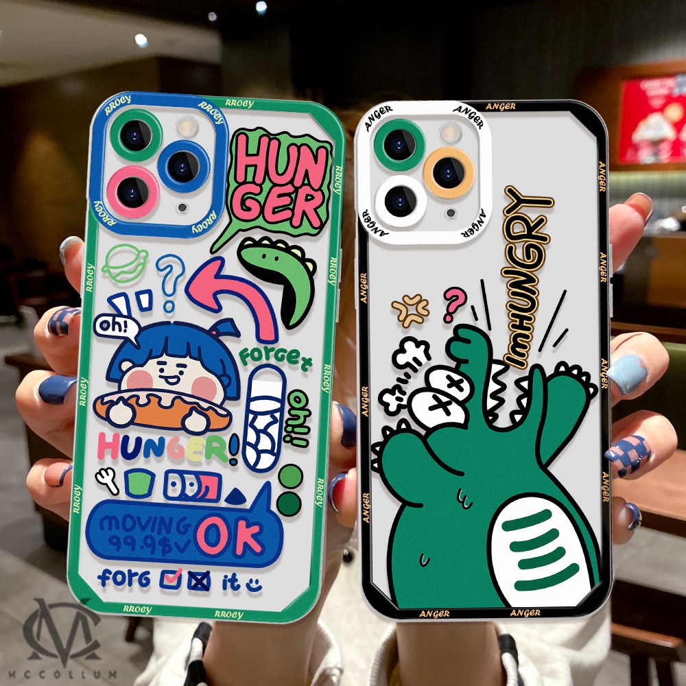 Casing TPU OPPO Realme C21Y C25Y C25S C25 C21 C15 C12 C11 C20A C2 6i 5 5i 5S 2 Pro Narzo 50A Motif Kartun Dinosaurus