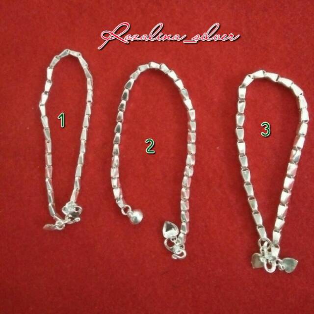 Gelang padi perak murni