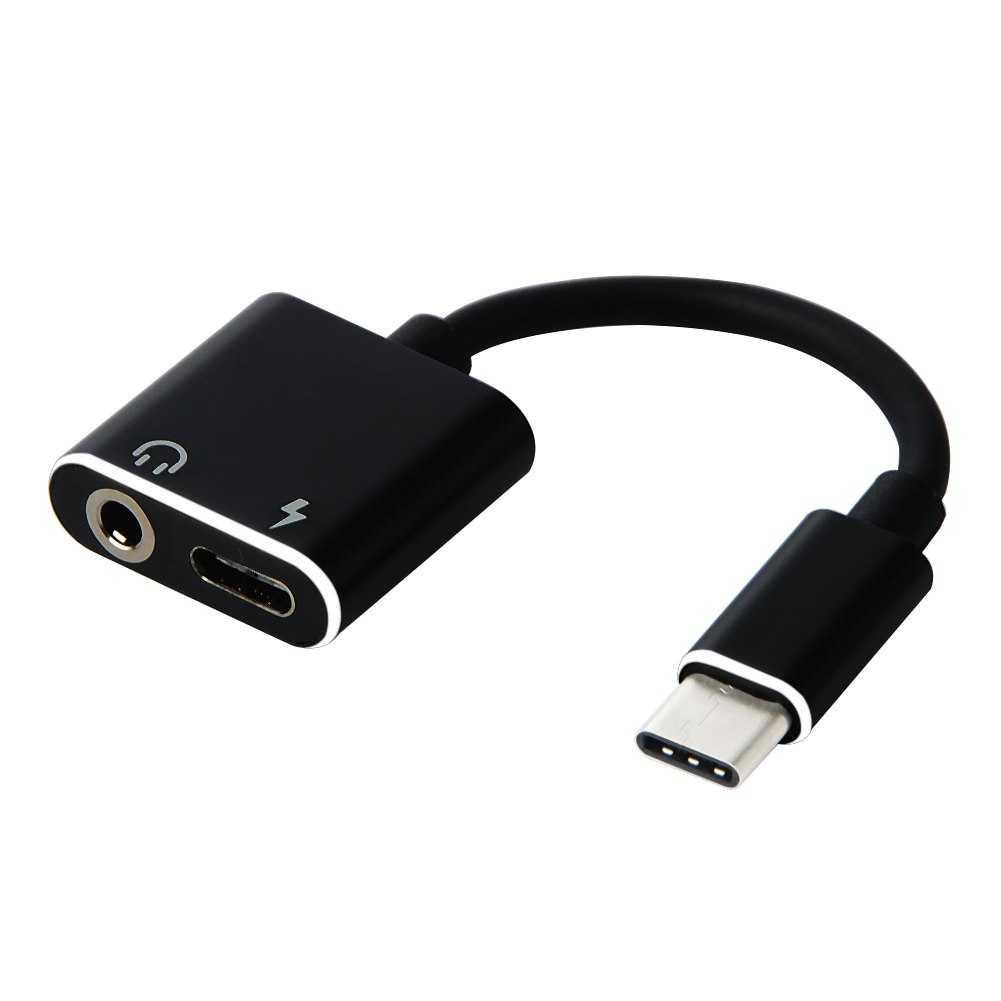 Adapter USB Type C to AUX 3.5mm Headphone + USB Type C - W1O33 ( Mughnii )