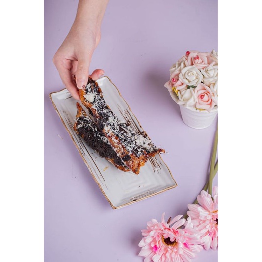 

pisang karamel jumbo rasa coklat