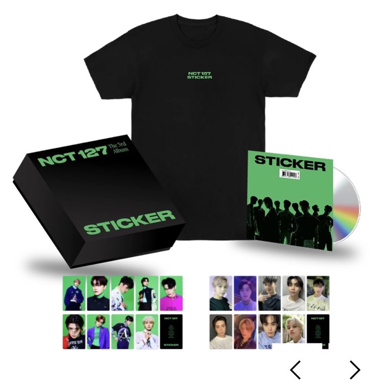 SHARING NCT 127 DELUXE BOX SM GLOBAL SHOP STICKER TSHIRT HAT LANYARD ID CARD SET