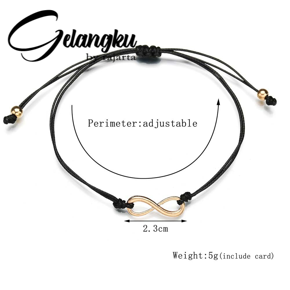 Gelang Tali Pesona Infinity Sederhana