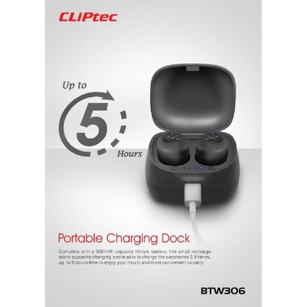 Earbud Cliptec BTW306 Stereo True Wireless Bluetooth Earphone