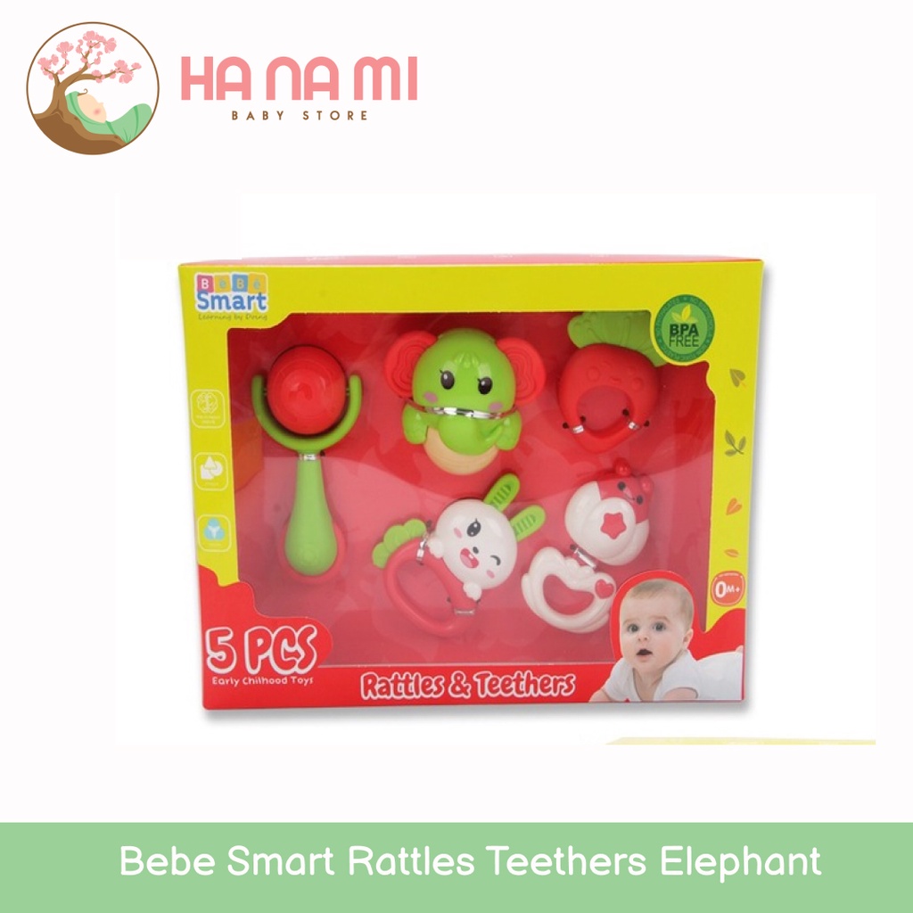 Bebe Smart Rattles &amp; Teethers Set 5pcs