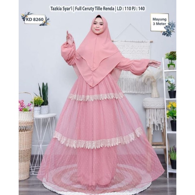 GAMIS SYARI SET KHIMAR / CERUTY BABYDOLL / TERMURAH