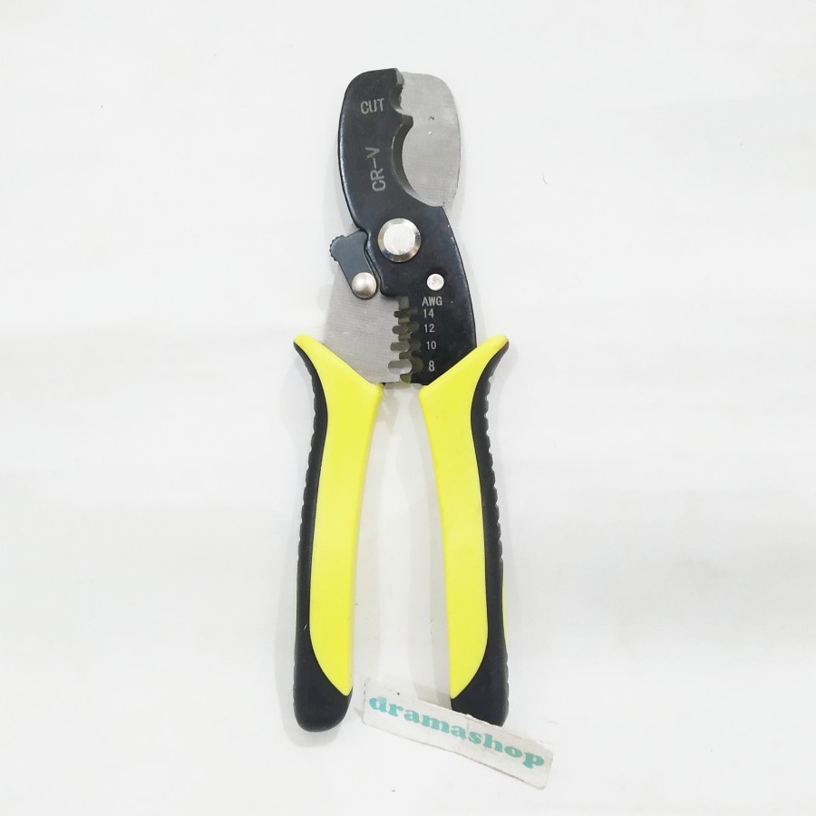 Tang Khusus Potong dan Kupas Kabel Dual Cable Cutting Stripping Pliers