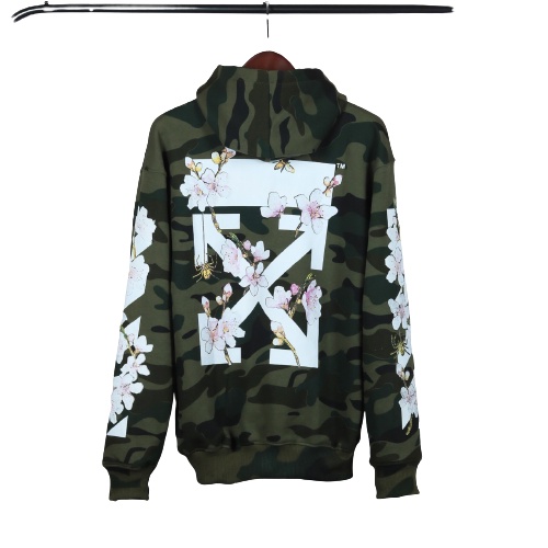 Jaket Sweater Hoodie OFF WHT FLOWERS CAMO – Army Edition Fashion Trendy Casual Pria Good Brand Quali