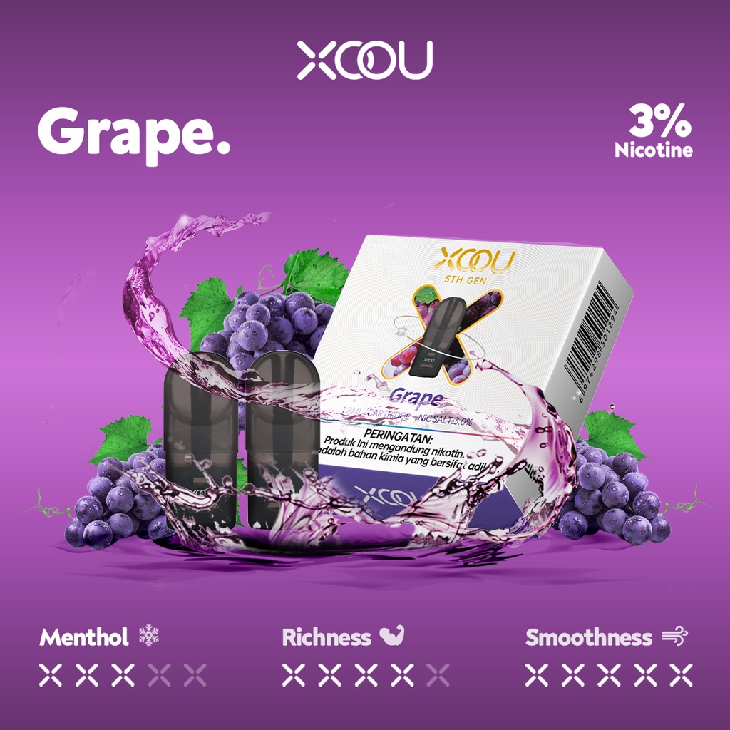 XOOU 5th Generation Mint Flavour 2 CTG - Grape