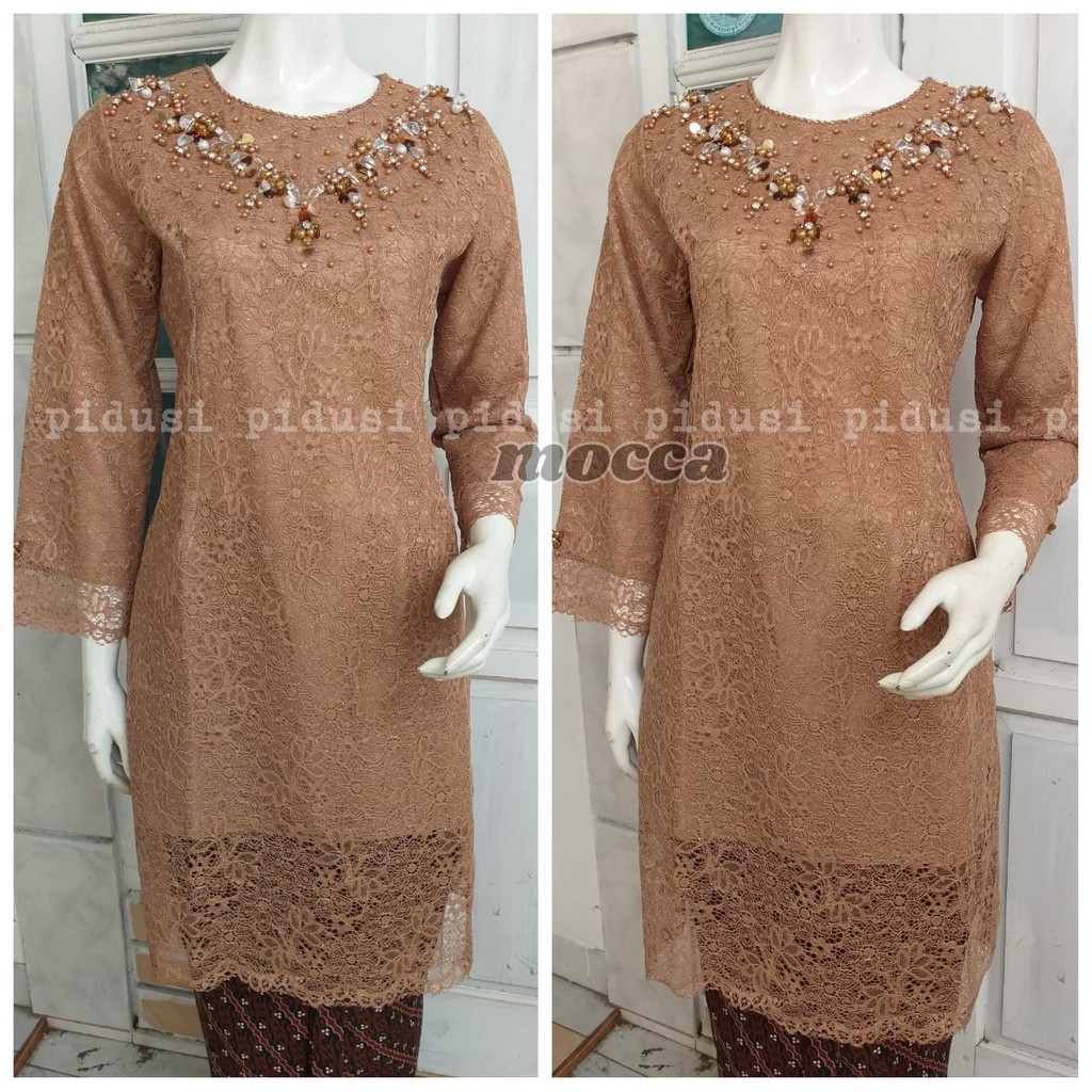 PROMO TUNIK BROKAT PAYET / TUNIK BROKAT PAYET MUTIARA / TUNIK PESTA (ATASAN SAJA)