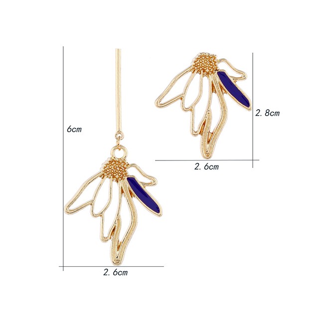LRC Anting Tusuk Fashion Gold Branches With Pearl Earrings F49281