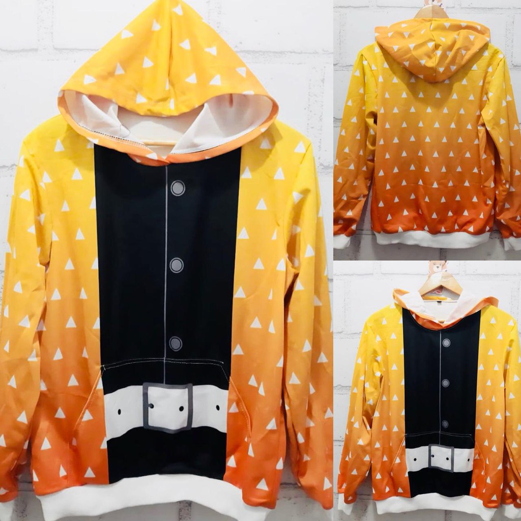 Sweater Zenitsu Agatsuma Haori Cosplay Adidas Poly