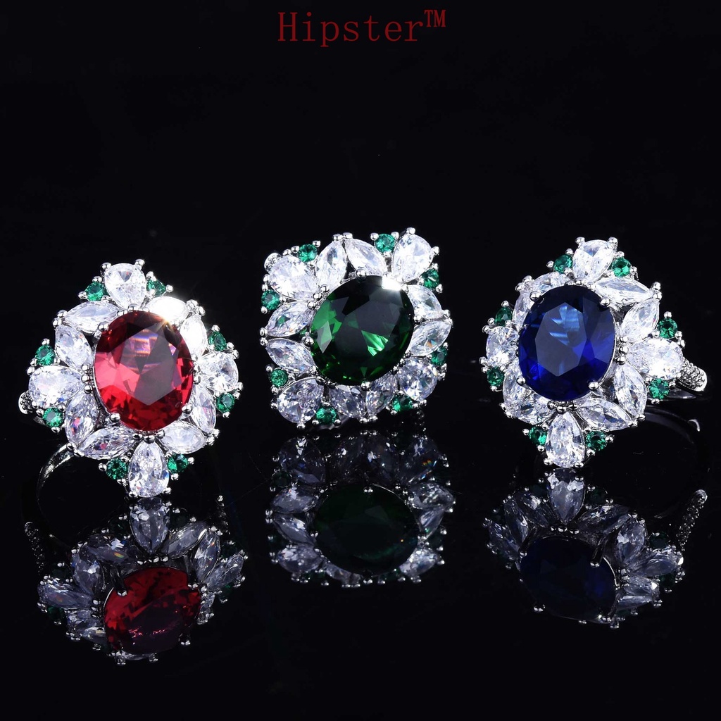 Sapphire Ring Luxury Open Moissanite