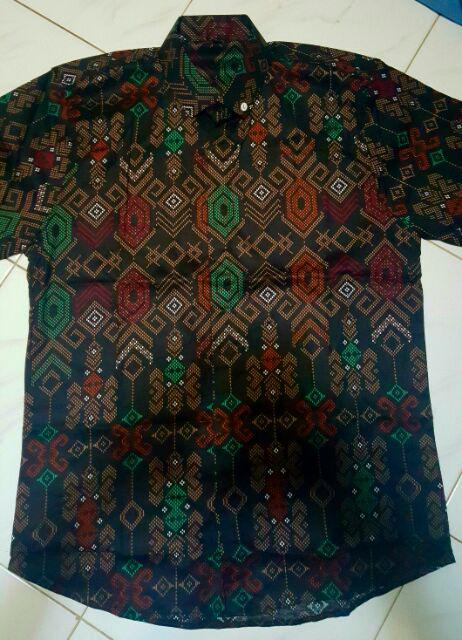 Zebestore Kemeja Batik Lengan Panjang Pria Songket Slimfit Bestseller
