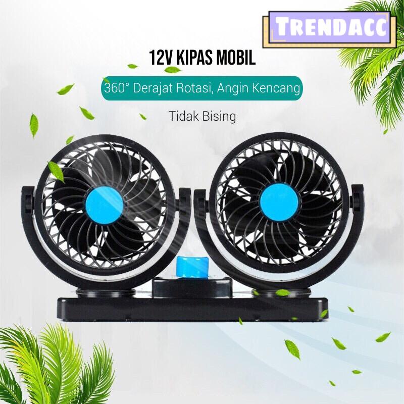 Trend-T303 Kipas Angin Mobil Double Headed Fan / Kipas Angin Mobil 12Volt