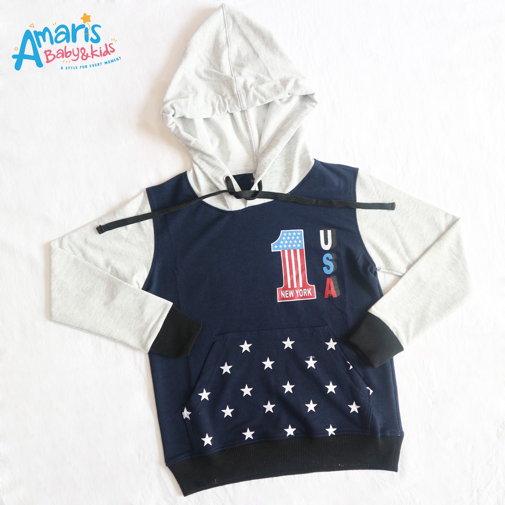 

Amaris Sweater Hoodie 2 Motif Usia 4 - 14 Tahun (Boy)