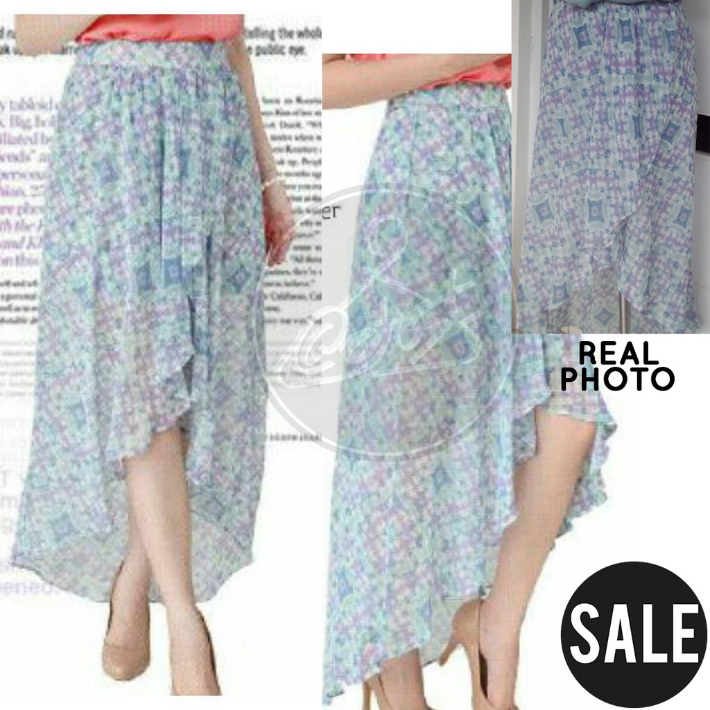 Fashion Pakaian Rok wanita cewek Brand F21 Murah Long Skirt
