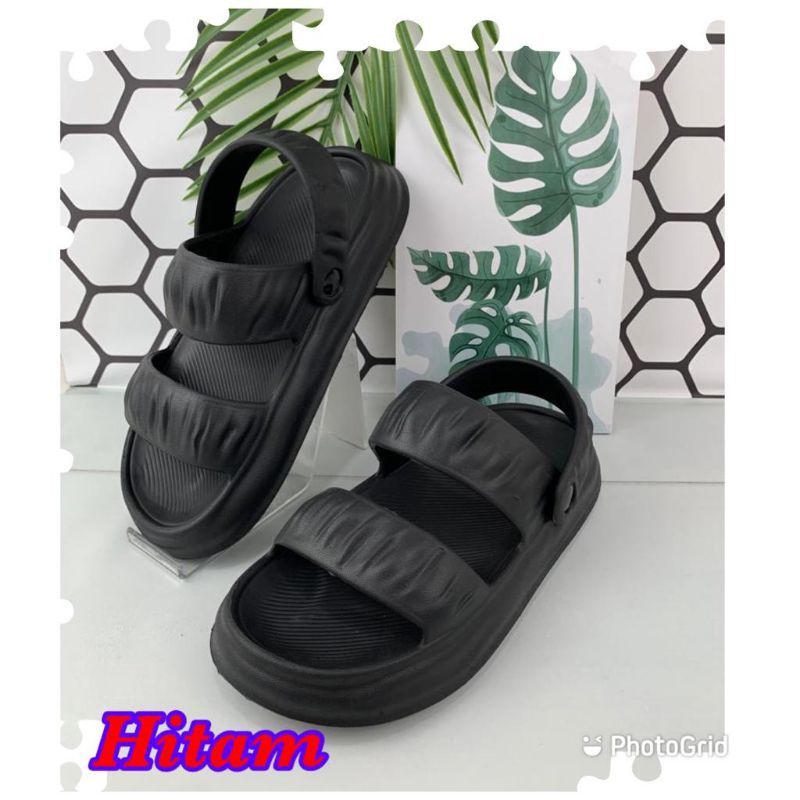 Hema-Sandal Wanita Slop Ban Dua Neww