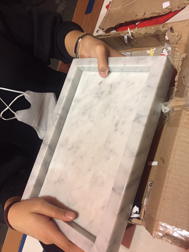 Carrara Marble Tray 30x20x4 Cm