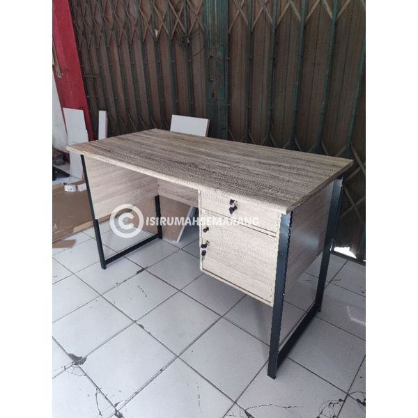 MEJA TULIS OLYMPIC TITAN KAKI BESI - KUAT & KOKOH - FREE ONGKIR + RAKIT KOTA SEMARANG