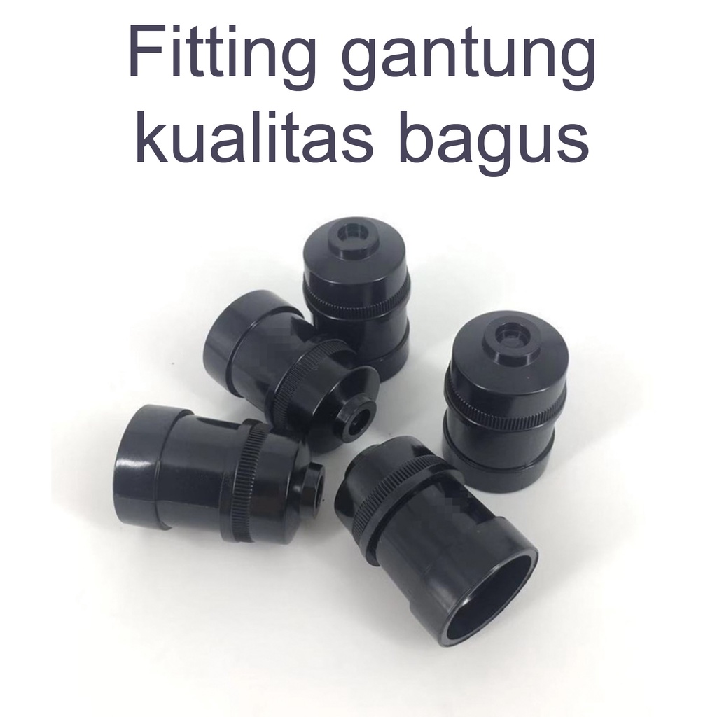 RUMAH LAMPU FITTING GANTUNG HITAM FITING PLASTIK E27