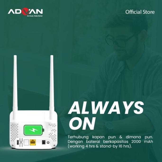 Sale Advan Router Cpe Start 4G Lte + Wlan Wifi Free Indosat 156Gb Diskon