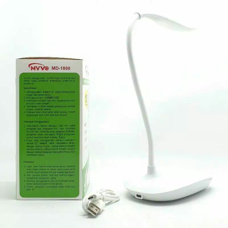 Lampu Belajar / Lampu Baca Cas Myvo MD-1800