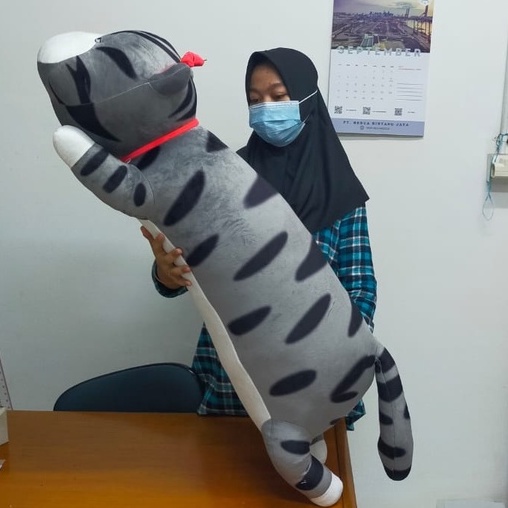 Guling Cat Topi Size 35&quot;/90cm/guling Furyu Cat Topi/Boneka Furyu Cat Jumbo/Guling Jumbo