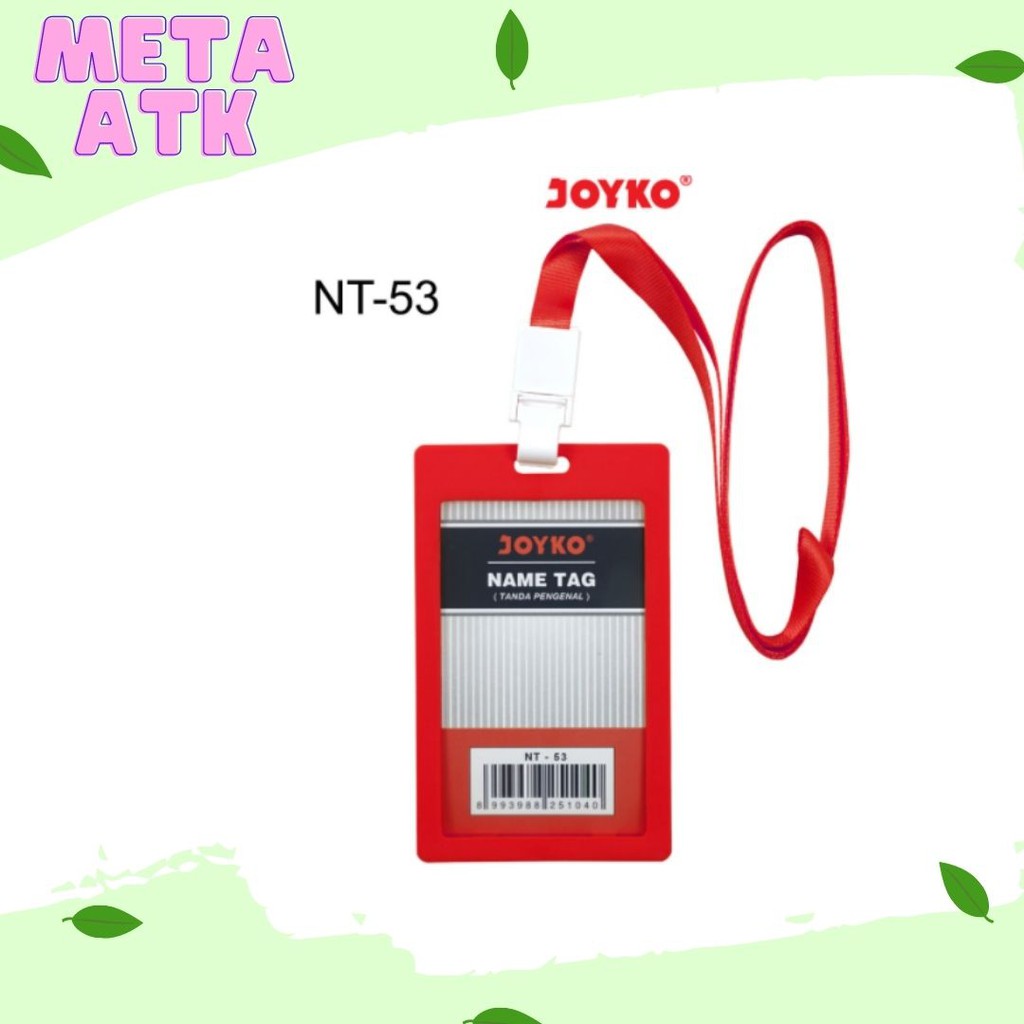 

Name Tag / Tanda Pengenal / Gantungan Kartu Nama Joyko NT-51 / Merah