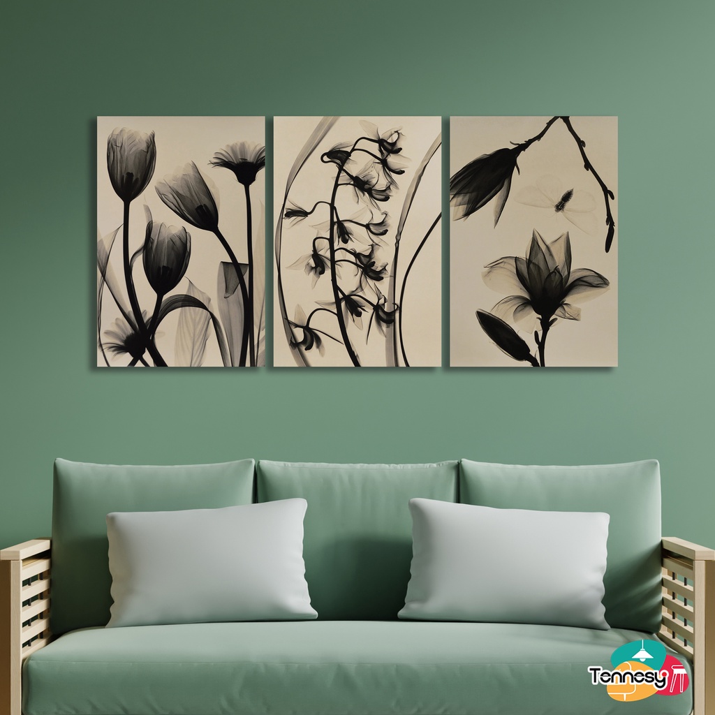 TENNESY HIASAN DINDING BUNGA TULIP FLOWER 20x30CM WALL DECOR PAJANGAN KAYU POSTER DEKORASI DINDING KAMAR TIDUR RUMAH