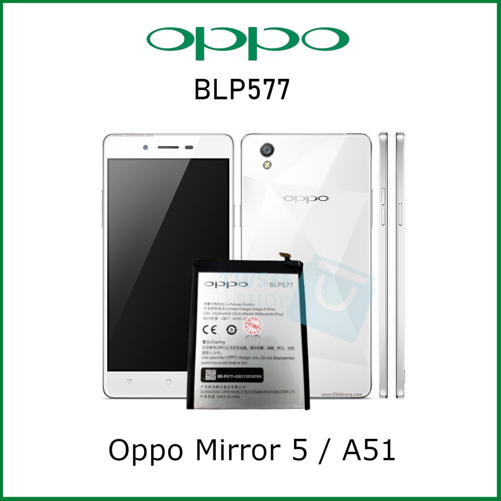 (TWS) Baterai Batre Battery Original Oppo A51/ Mirror 5 BLP577