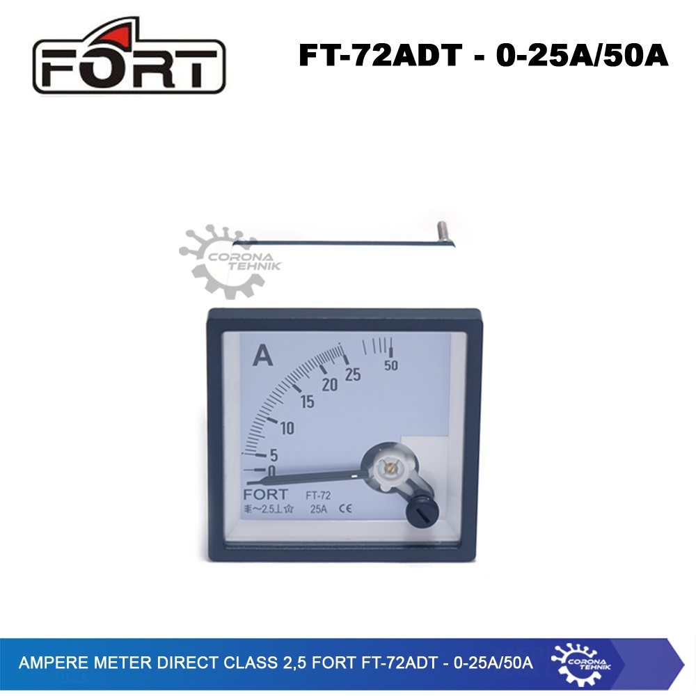 Analog AC Panel Meter - Direct Class 2,5 FORT FT-72ADT - Ampere Meter