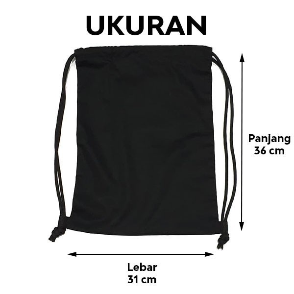 Tas Serut String Bag Emot Bts - Drawstring Bag Waterproof | Thirty Store.Id